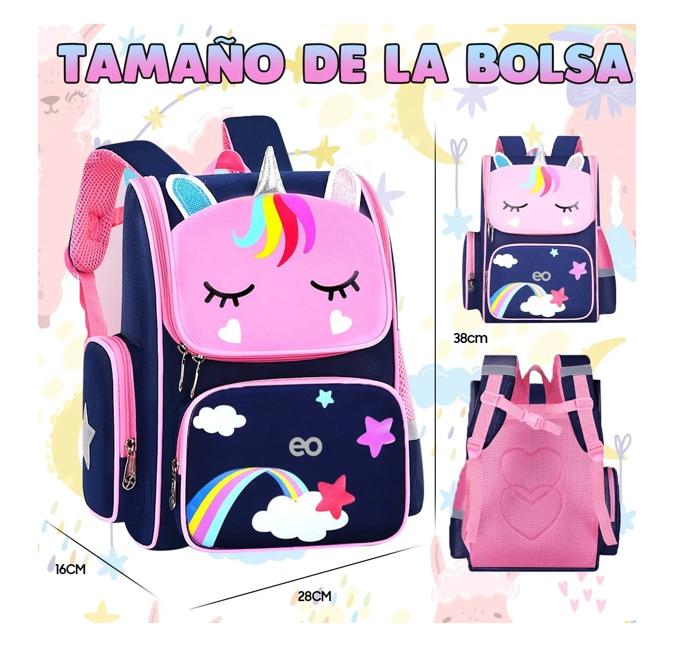 Foto 4 pulgar | Mochila Infantil Eo Safe Imports ESI-268 Multicolor