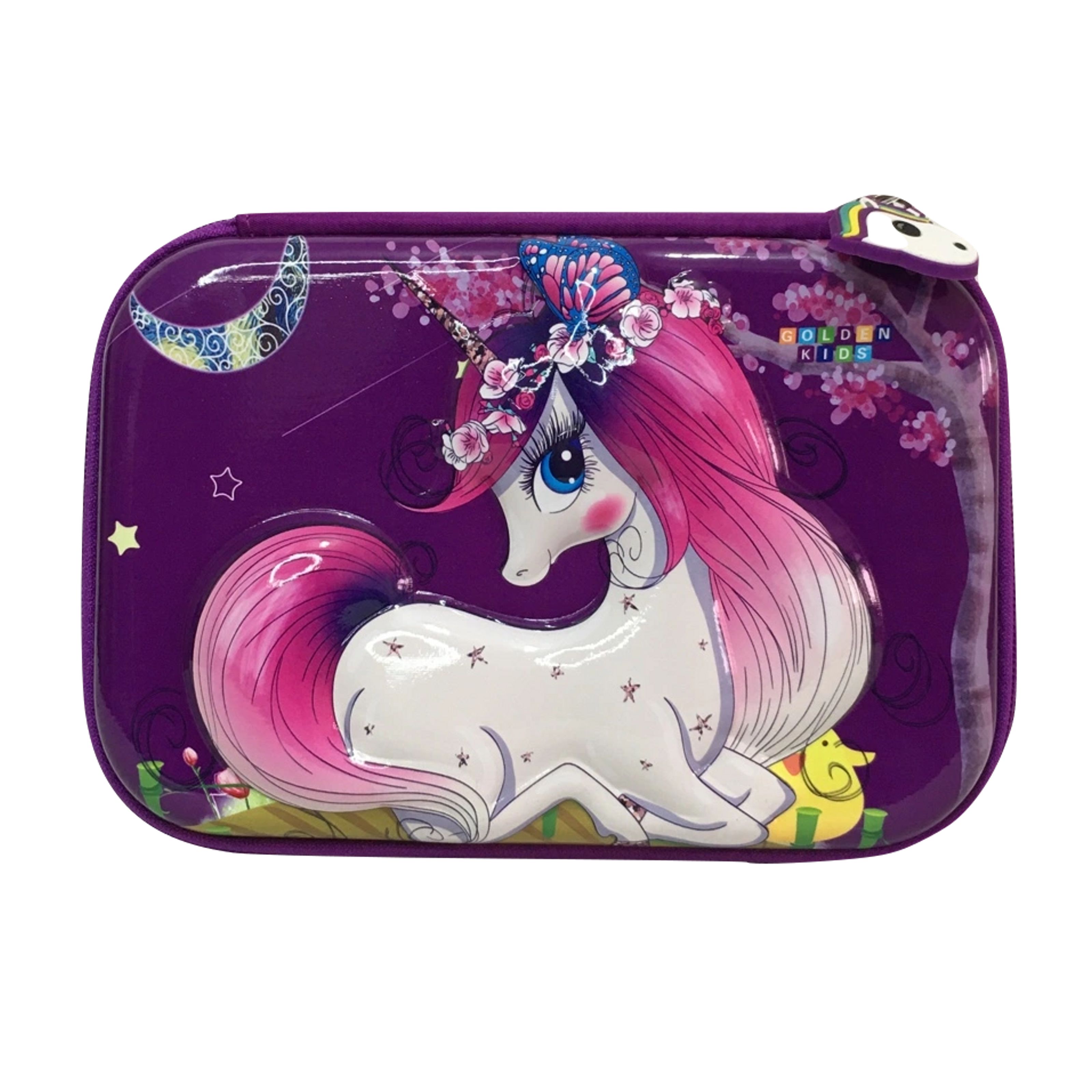 Foto 1 | Lapicero Escolar Golden kids DF-8416 color Púrpura Diseño de Unicornio 3D