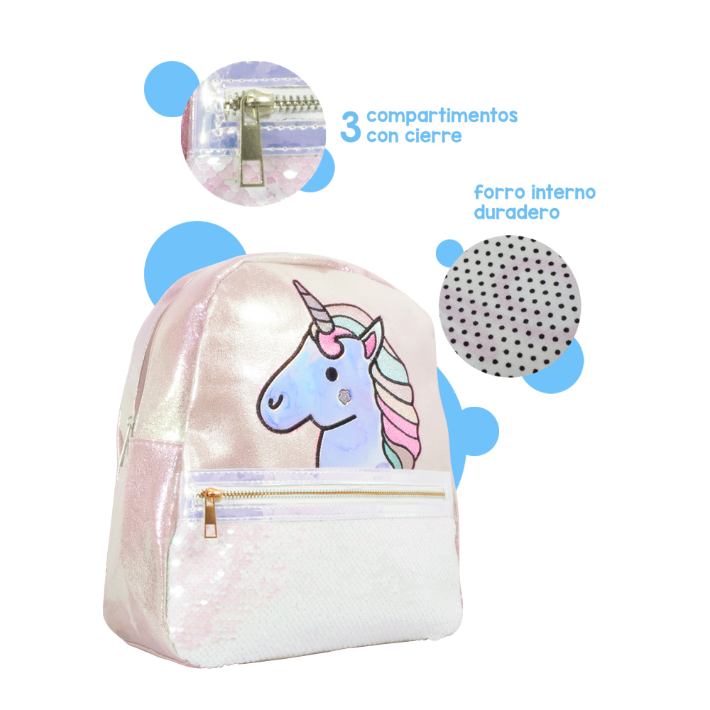 Foto 3 pulgar | Mochila Importadora La Merced Fa1100b color Blanco para Niña