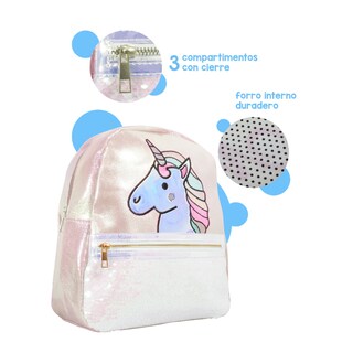 Foto 2 | Mochila Importadora La Merced Fa1100b color Blanco para Niña