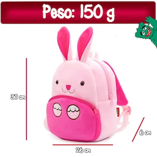 Foto 2 | Mochila En Forma De Conejo Para Niños Yuff! Backpack color Rosa
