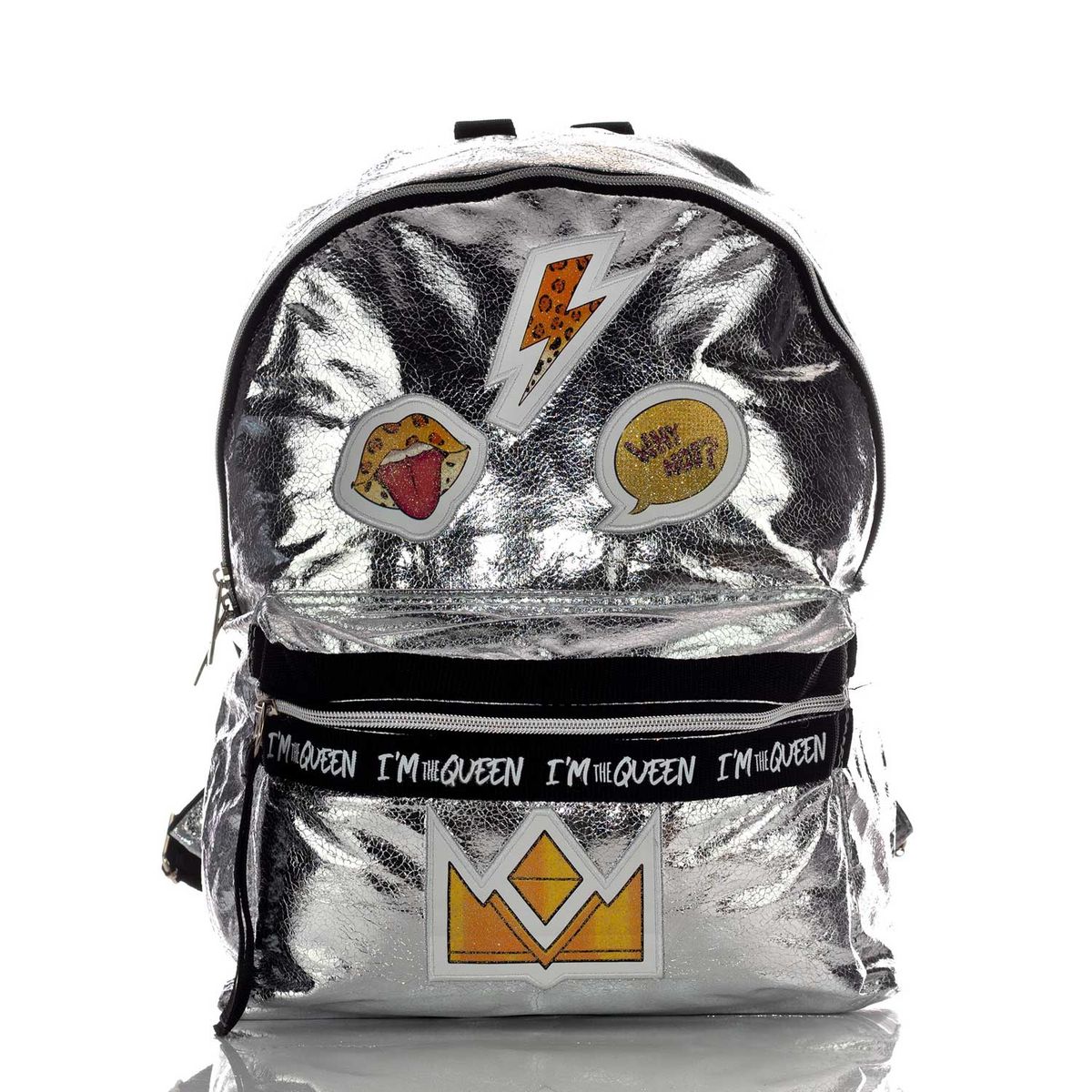 Mochila Los Polinesios Silver Queen ATM Original Nuevo color Plata