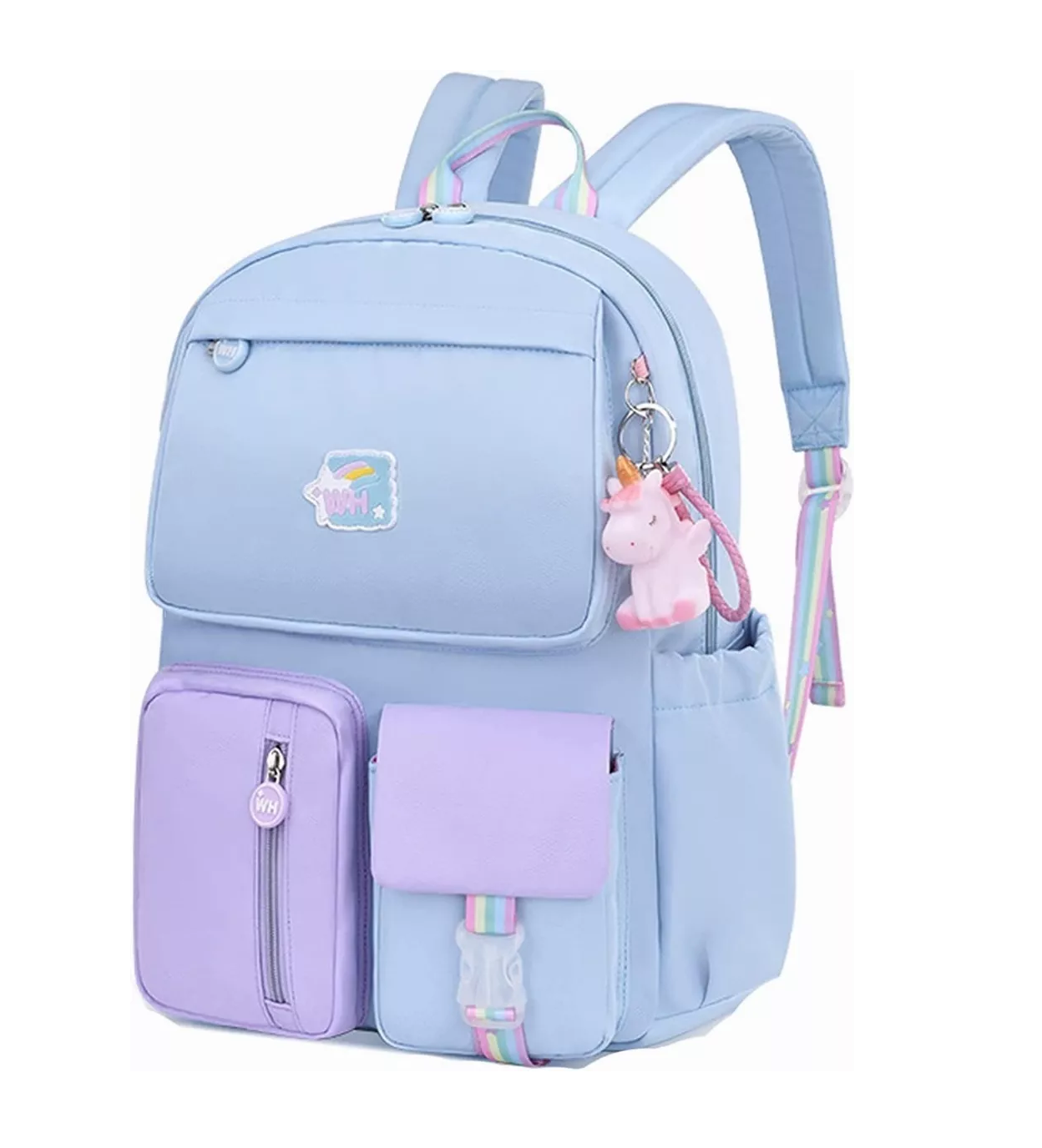Foto 4 pulgar | Mochila Belug Unicornio color Azul