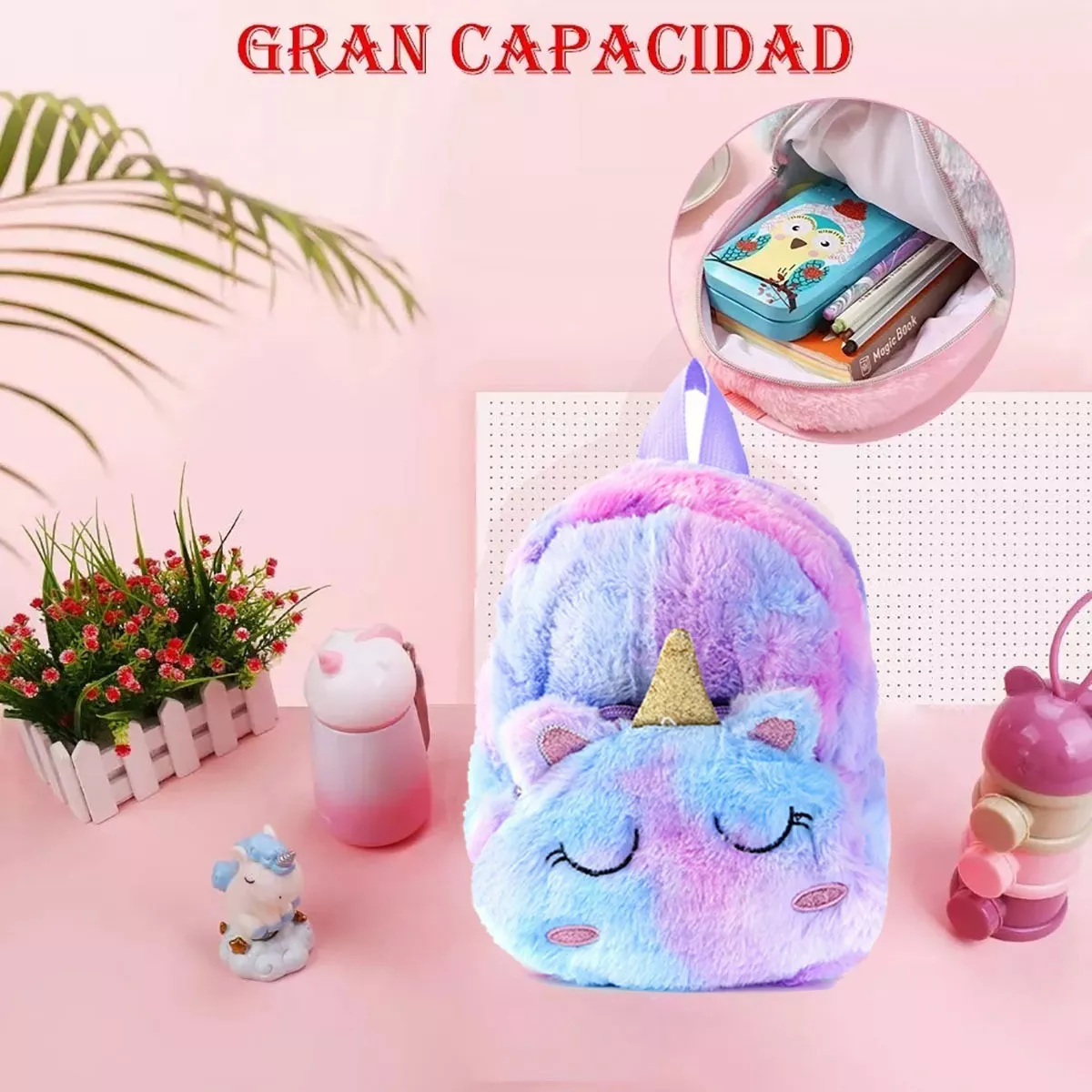 Foto 4 pulgar | Mochila Infantil Belug Unicornio Multicolor