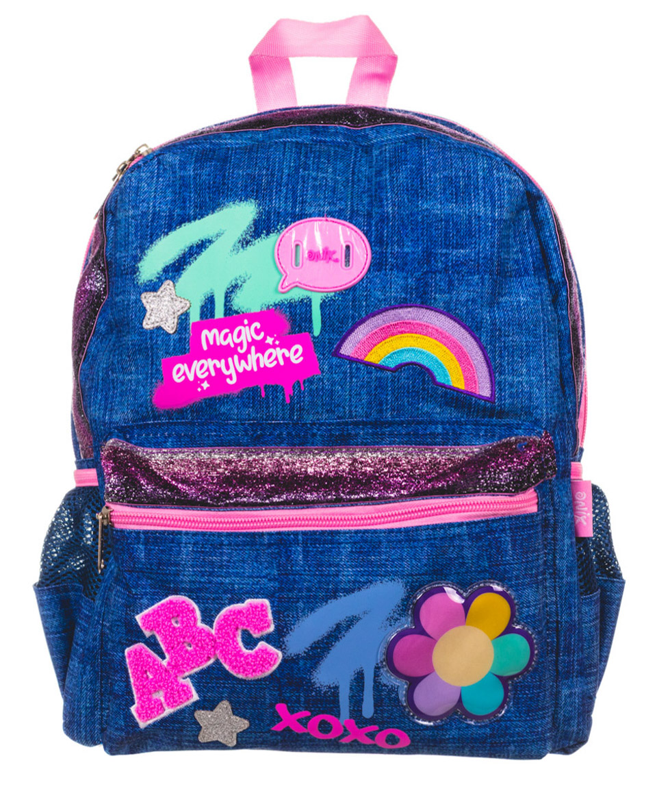 Foto 1 | Mochila Onix de Mezclilla con Parches color Azul