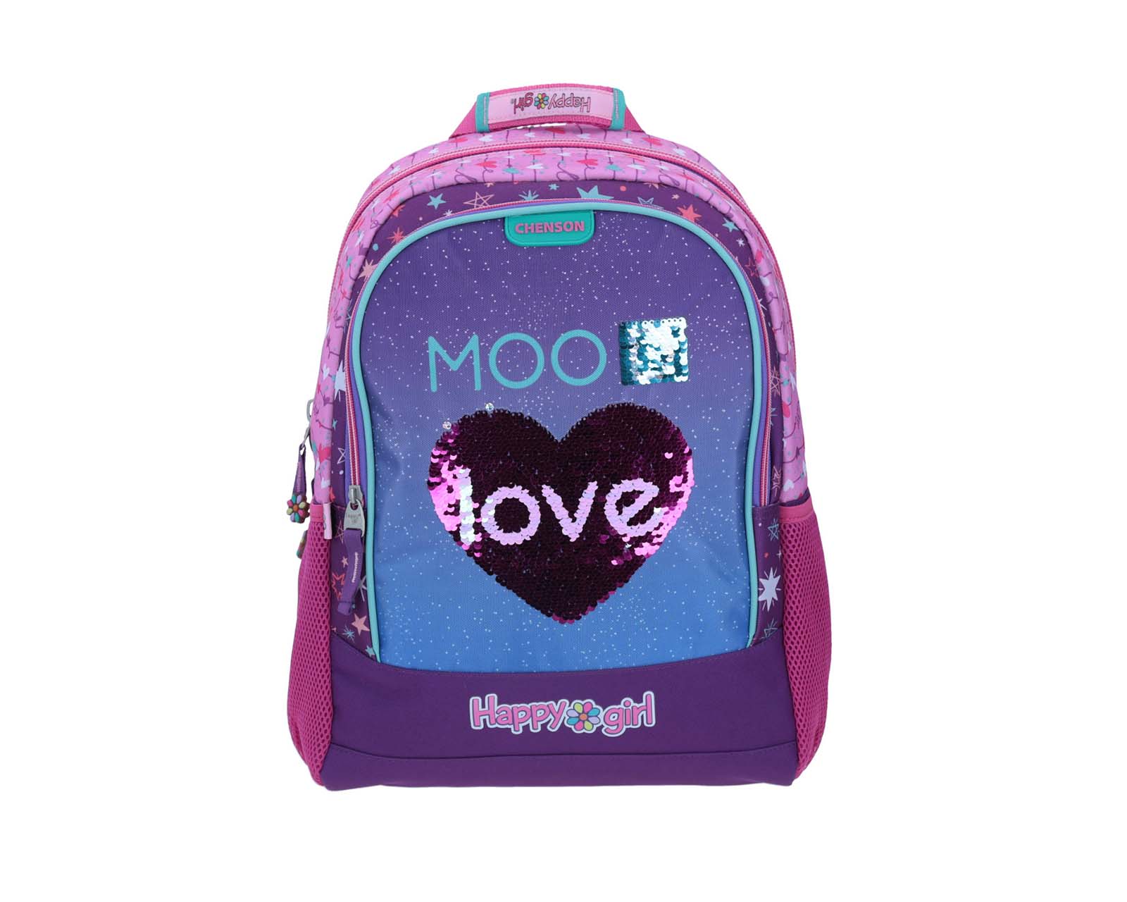 Foto 2 pulgar | Mochila Grande Chenson Happy Girl Primaria Momo Rosa Porta Tablet de Hasta 10'' para Niña