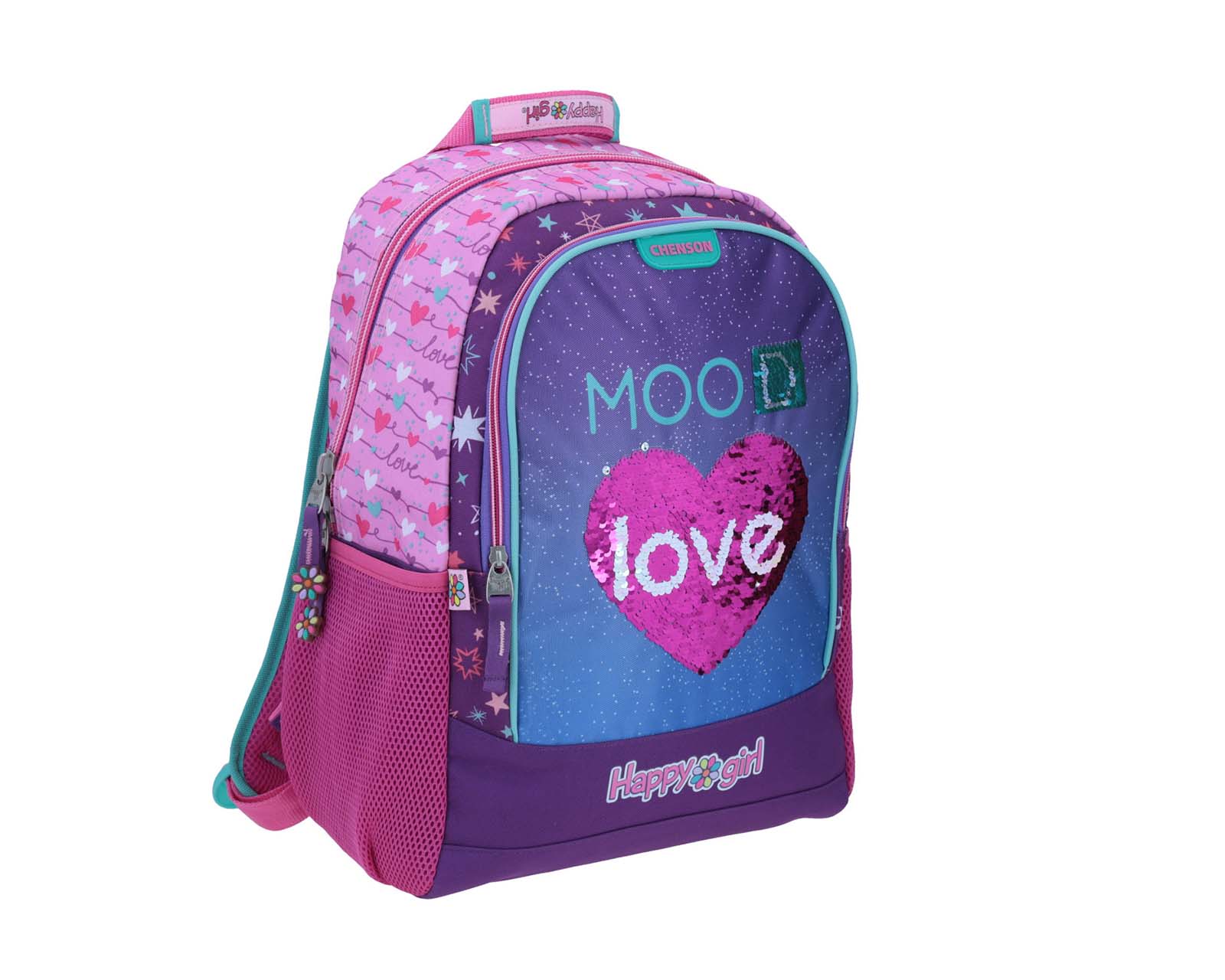 Foto 6 pulgar | Mochila Grande Chenson Happy Girl Primaria Momo Rosa Porta Tablet de Hasta 10'' para Niña