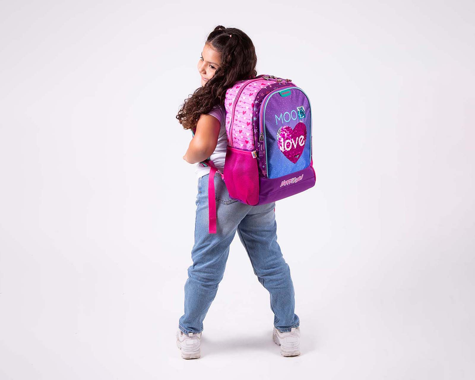 Foto 9 pulgar | Mochila Grande Chenson Happy Girl Primaria Momo Rosa Porta Tablet de Hasta 10'' para Niña