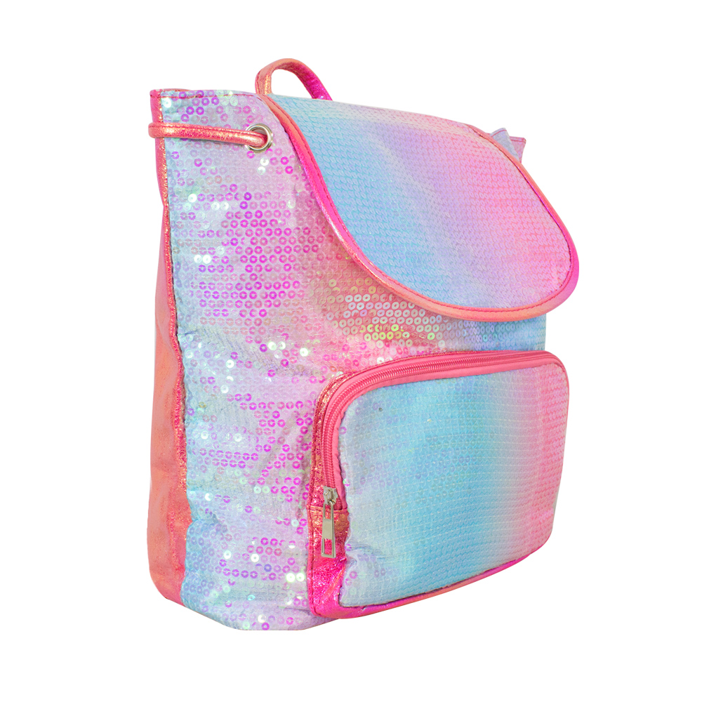 Foto 2 | Mochila Infantil con Lentejuelas Bicolor Dorsal color Fucsia Importadora La Merced