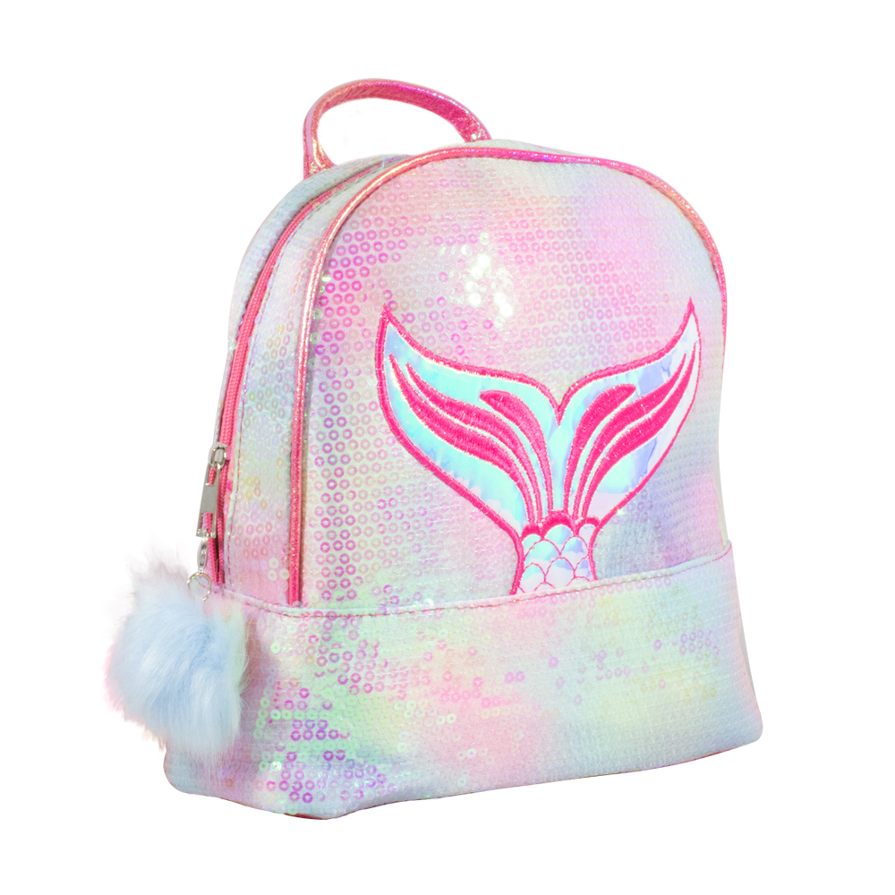 Foto 2 | Mochila Infantil de Lentejuelas Diseño de Cola de Sirena Tornasol color Fucsia Importadora La Merced