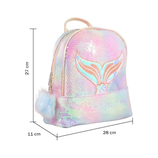 Foto 4 | Mochila Infantil de Lentejuelas Diseño de Cola de Sirena Tornasol color Rosa Importadora La Merced