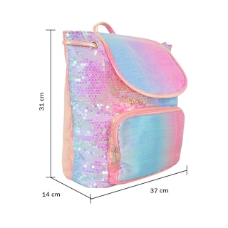 Foto 4 | Mochila Infantil con Lentejuelas Bicolor Dorsal color Rosa Importadora La Merced
