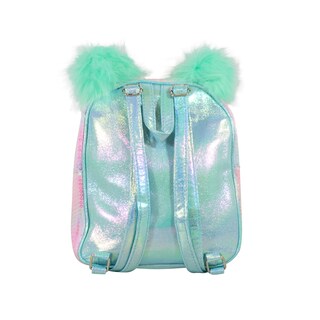 Foto 3 | Mochila Infantil con Lentejuelas Bicolor Pompones color Menta Importadora La Merced