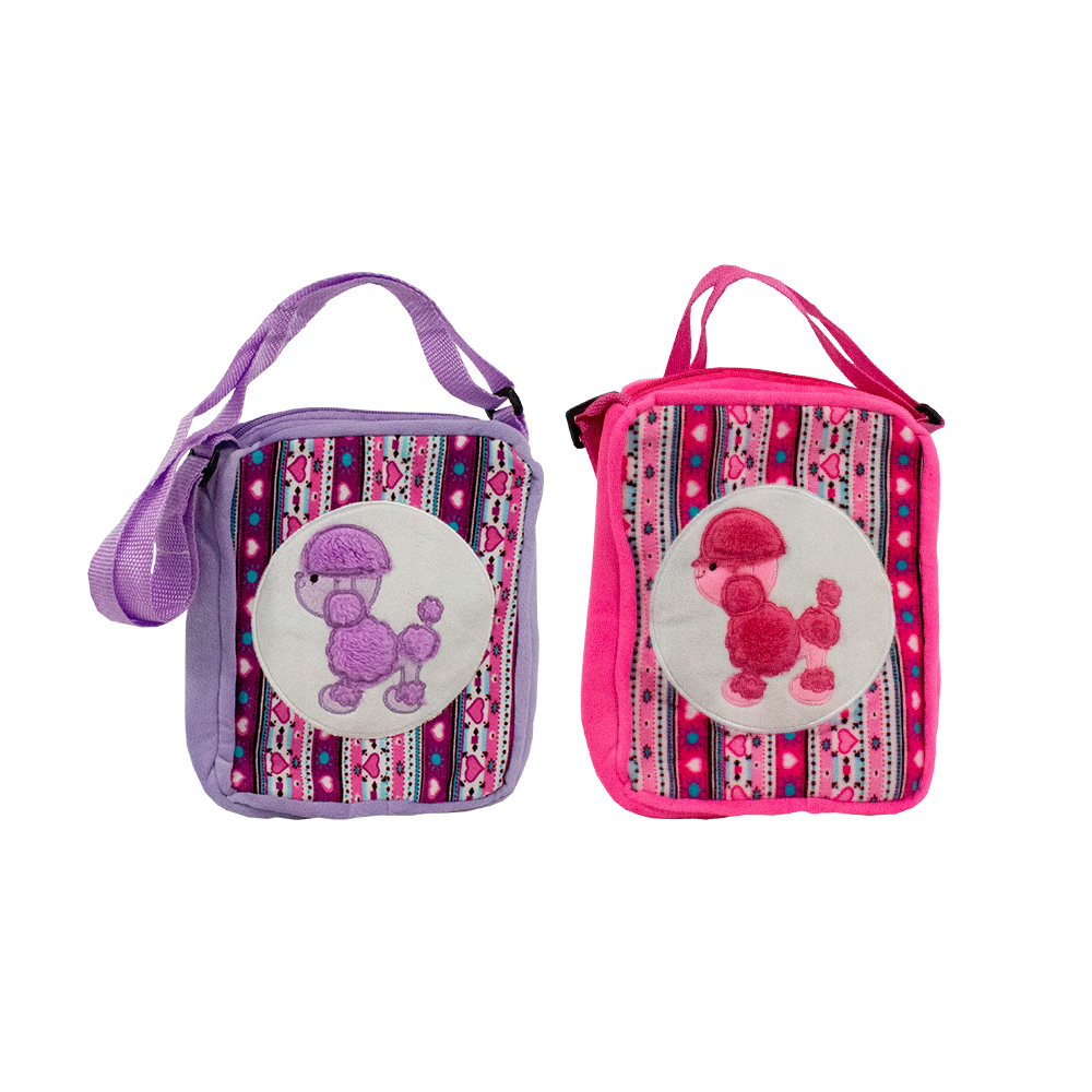 Bolsa Mini de Peluche para Niña Mochila color Rosa y Morado