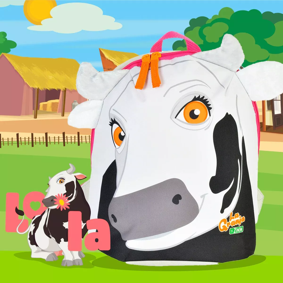 Foto 5 | Mochila Kinder Preescolar La Vaca Lola La Granja de Zenon Infantil