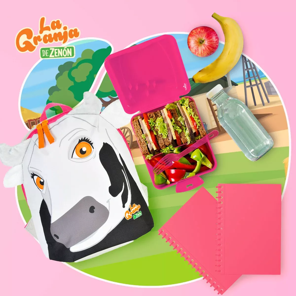 Foto 7 | Mochila Kinder Preescolar La Vaca Lola La Granja de Zenon Infantil