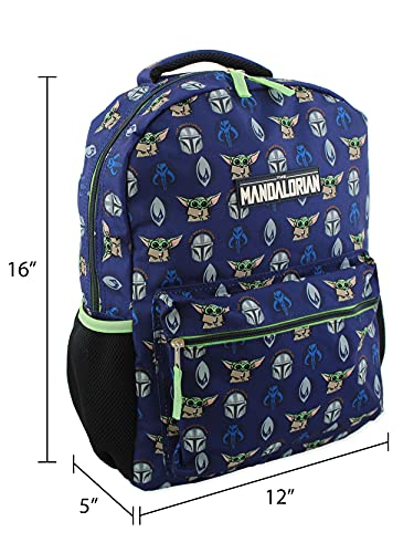 Foto 5 pulgar | Venta Internacional- Mochila Star Wars Mandelorian Baby Yoda color Azul