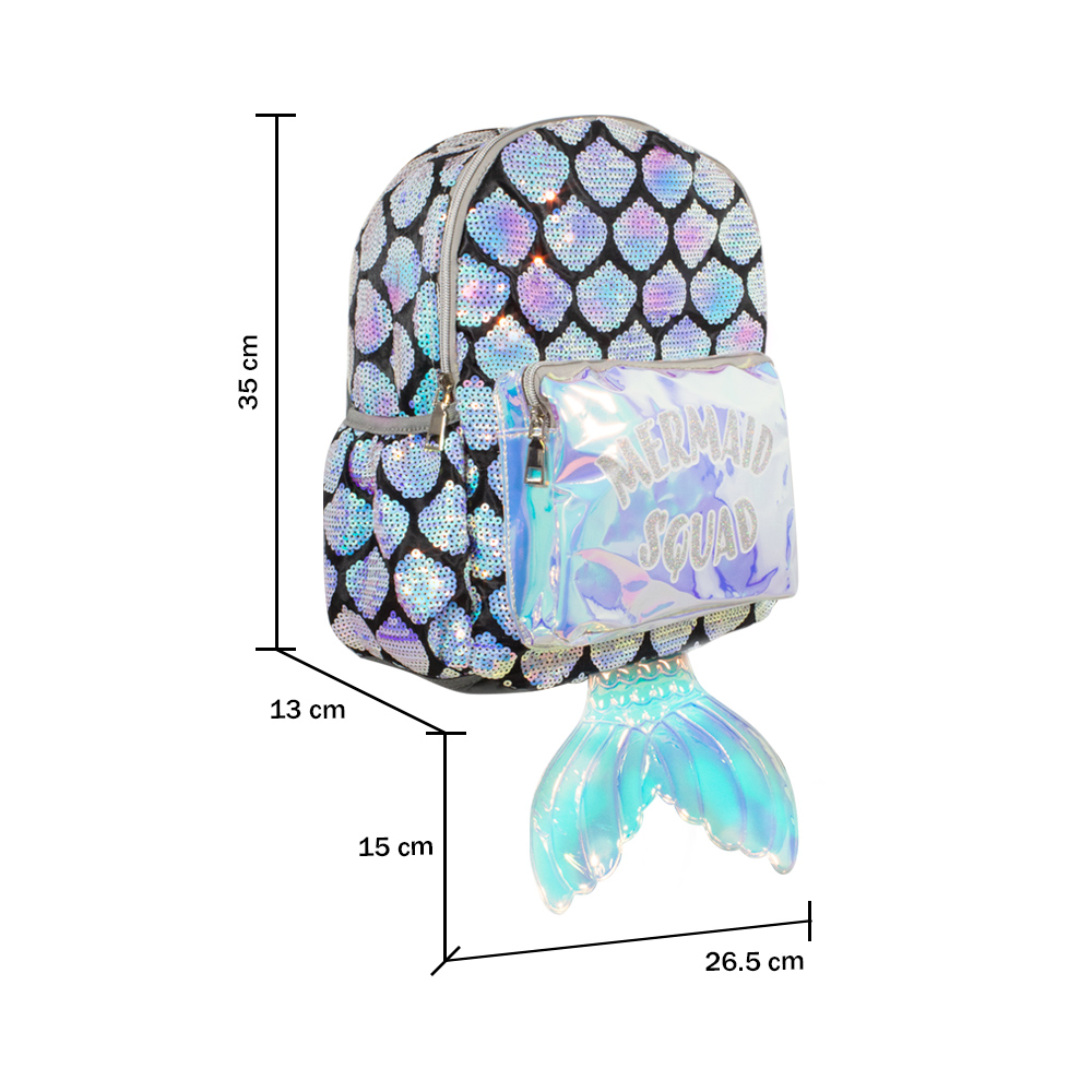 Foto 6 | Kit Mochila + Messenger Importadora La Merced FA-110209-2 Multicolor Diseño Cola de Sirena