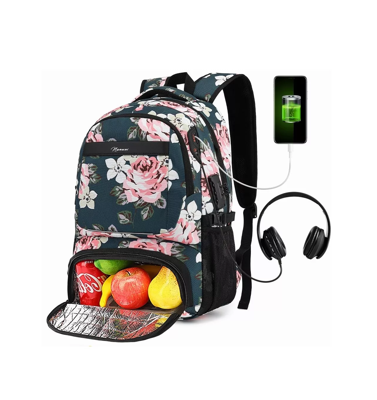 Foto 3 pulgar | Mochila Belug Peonia Multicolor