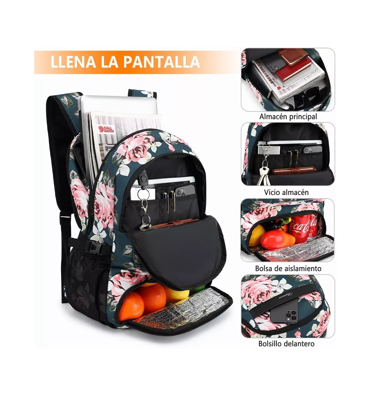 Foto 5 pulgar | Mochila Belug Peonia Multicolor