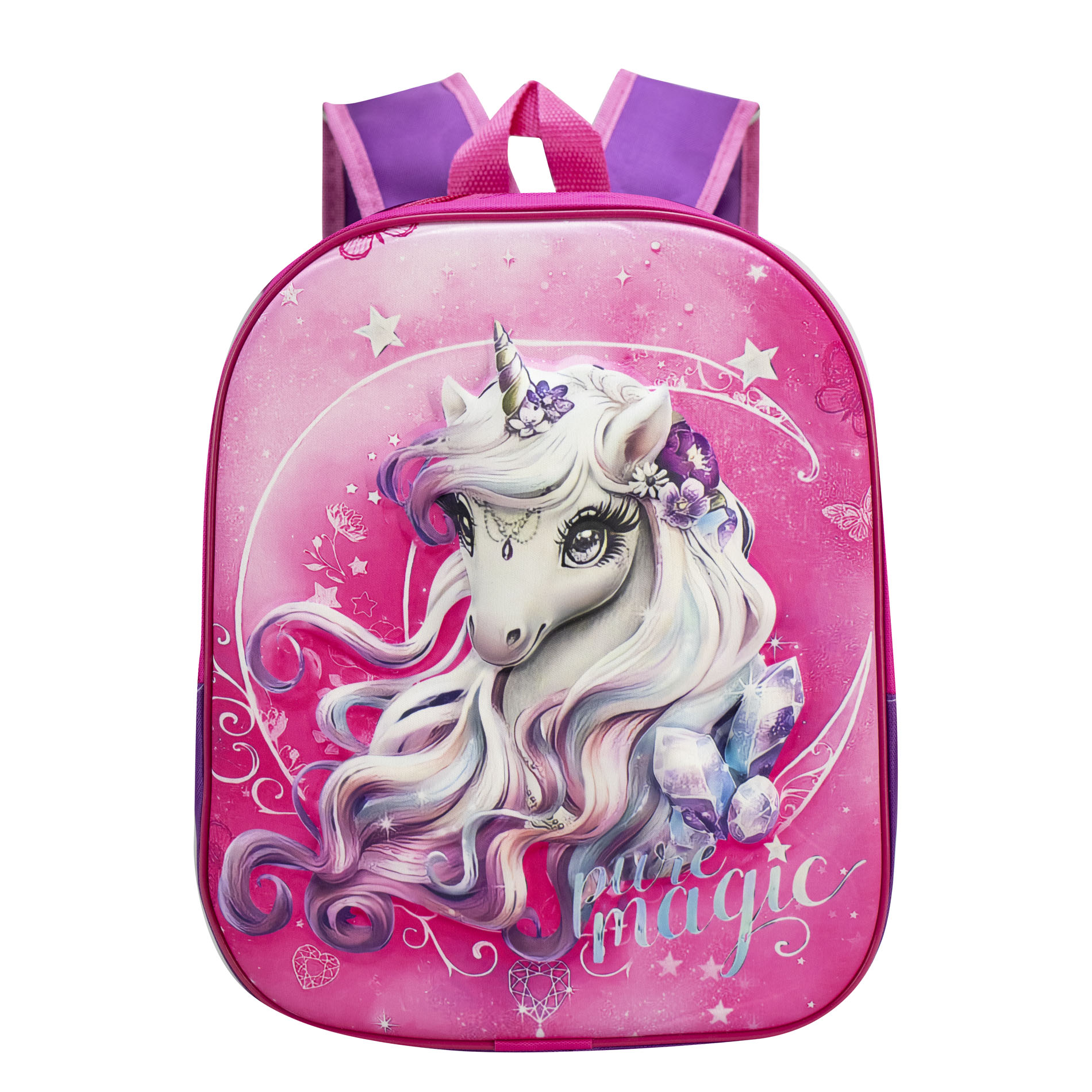 Foto 2 pulgar | Mochila Unisex Morado  Unicornio Magic Sintetico Kinder Nueva Imagen