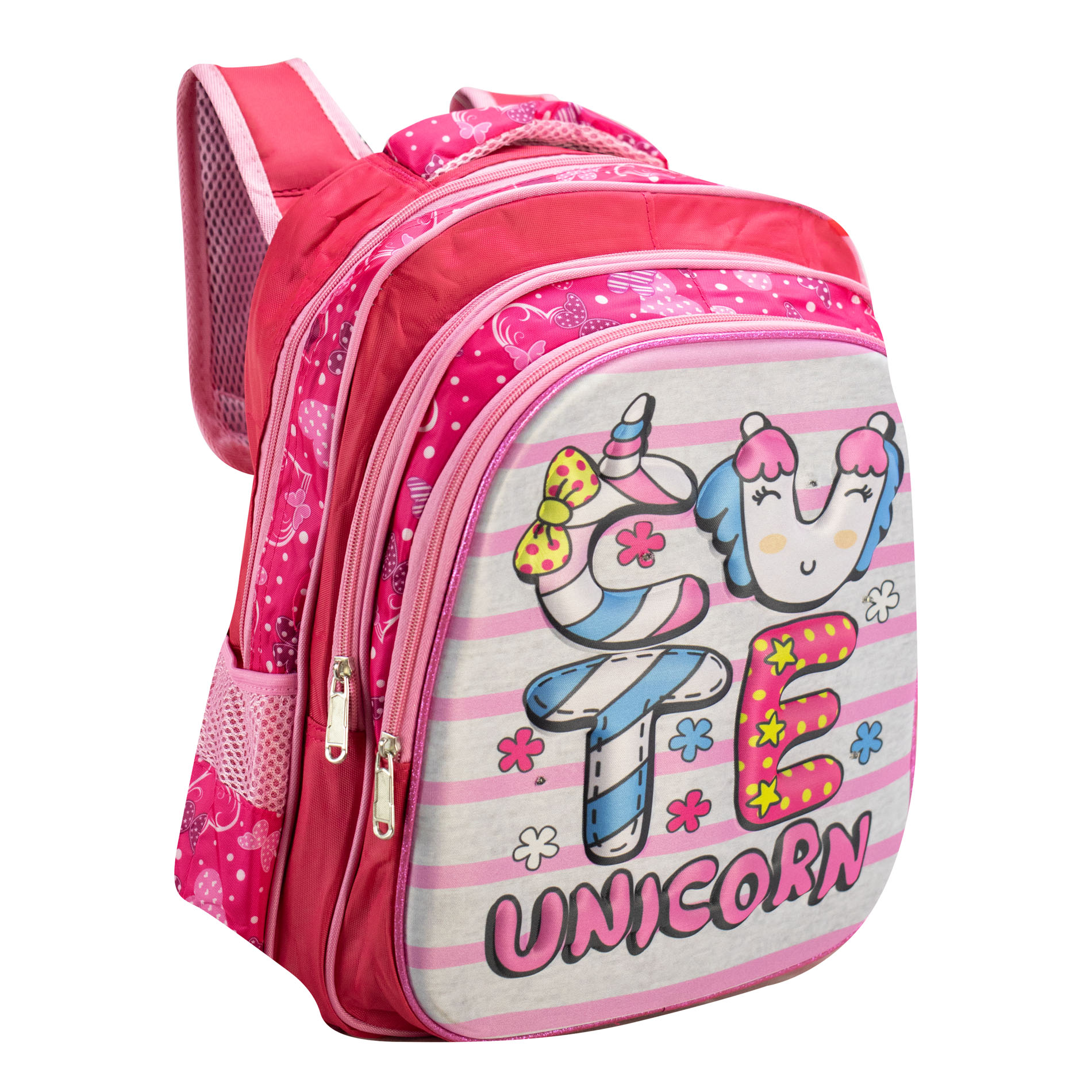 Foto 3 pulgar | Mochila Unisex Fiusha  Cute Unicorn Sintetico Trio Escolar C/luz Nueva Imagen