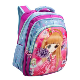 Foto 2 | Mochila Unisex Azul Mona Vestido Sintetico Trio Escolar Nueva Imagen