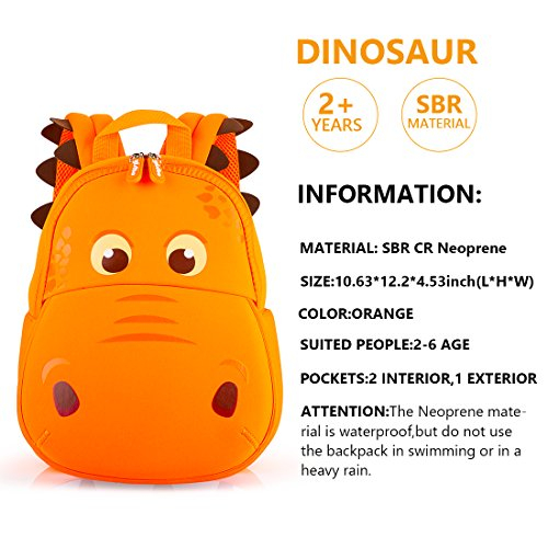 Foto 4 pulgar | Venta Internacional- Mochila Dinosaurio Yisibo Anaranjada