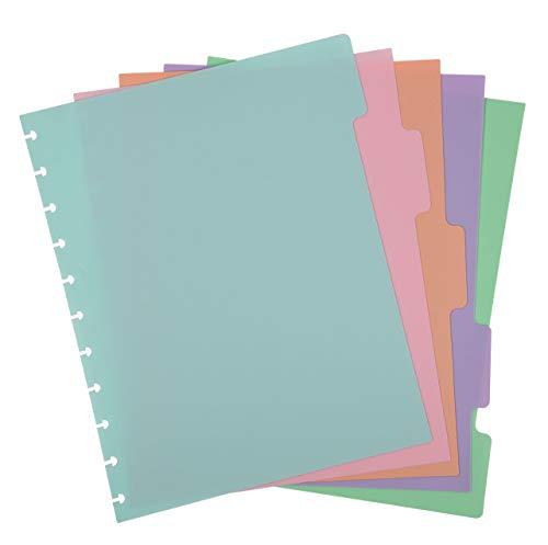 Foto 2 pulgar | Venta Internacional- Separador de Hojas para Libreta Tamaño Carta 5 Piezas Colores Pastel