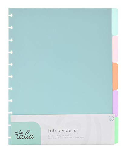 Foto 5 pulgar | Venta Internacional- Separador de Hojas para Libreta Tamaño Carta 5 Piezas Colores Pastel