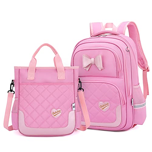 Foto 2 pulgar | Venta Internacional-Mochila con Bolsa Escolar color Rosa 2 Piezas para Niña