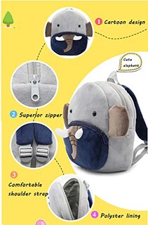 Foto 5 | Venta Internacional-Mochila de Peluche Ladyzone color Gris para Niño