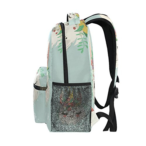 Foto 6 pulgar | Venta Internacional- Mochila Cute Llama Flower Fantasy