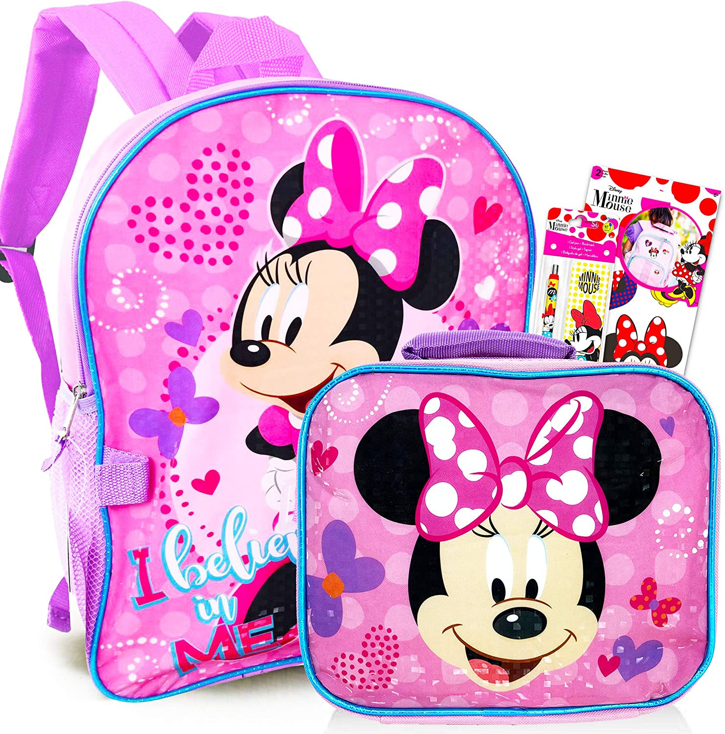 Foto 2 pulgar | Venta Internacional- Mochila Disney Minnie Mouse + Lonchera 5 Piezas 16''