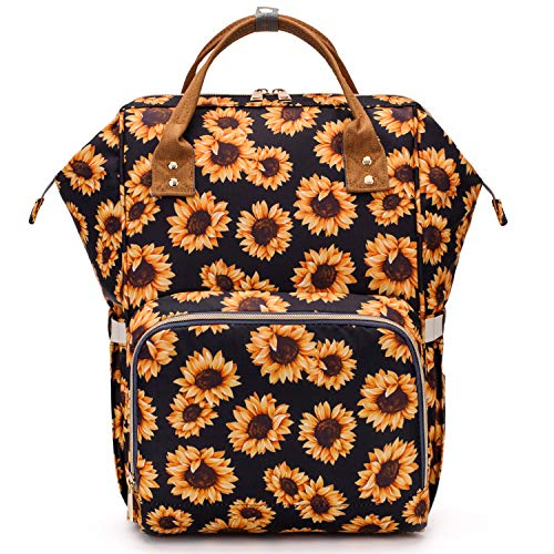 Venta Internacional- Mochila Pañalera de Girasol Grande para Mujer