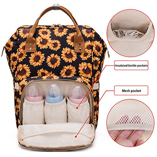 Foto 4 pulgar | Venta Internacional- Mochila Pañalera de Girasol Grande para Mujer