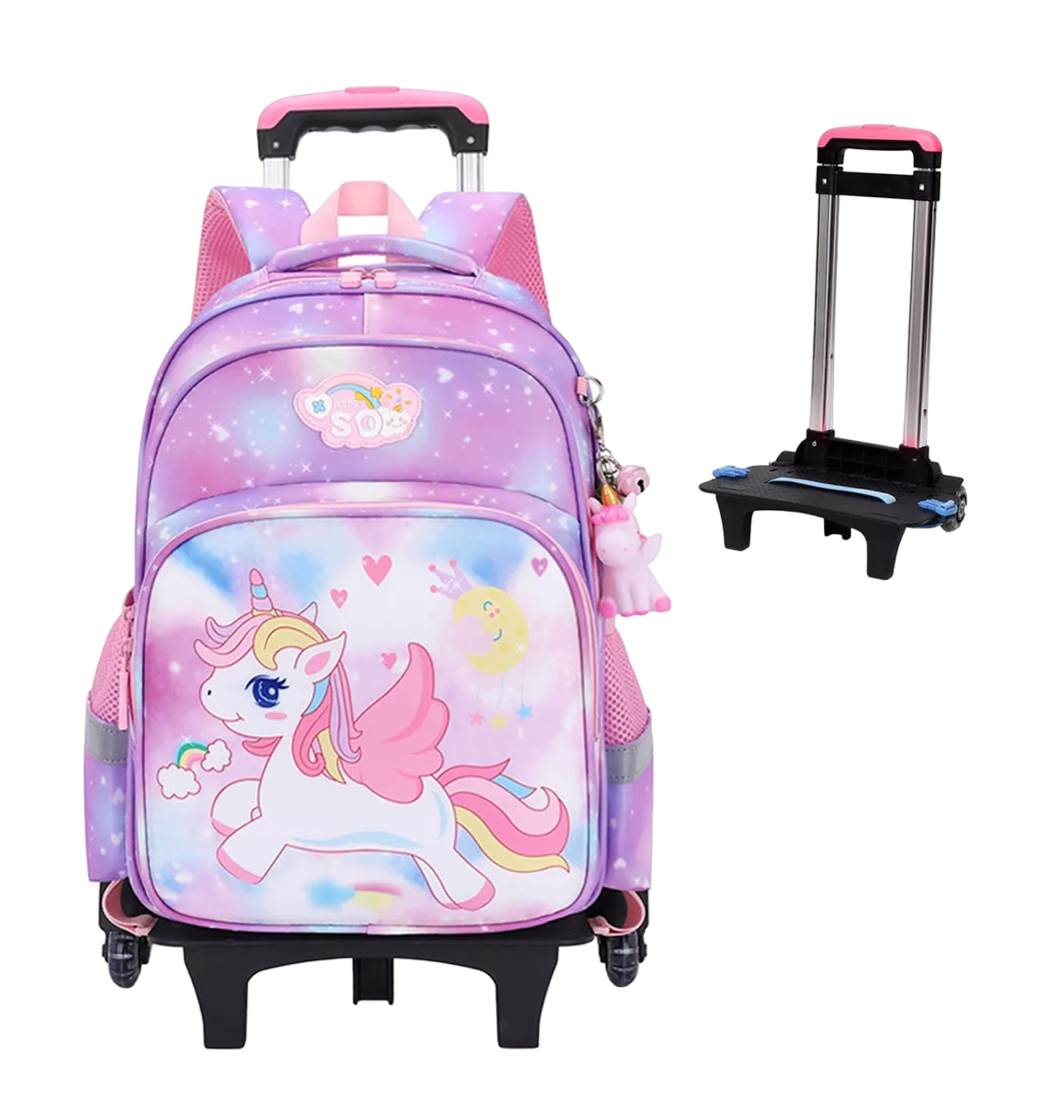 Foto 1 | Mochila de Carrito Unicornio Bolsa Primaria de Ruedas color Violeta