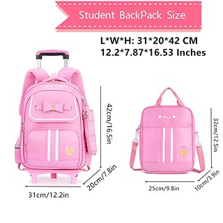Foto 2 | Venta Internacional- Set De Mochila Enrollable de 3 Piezas para Niñas