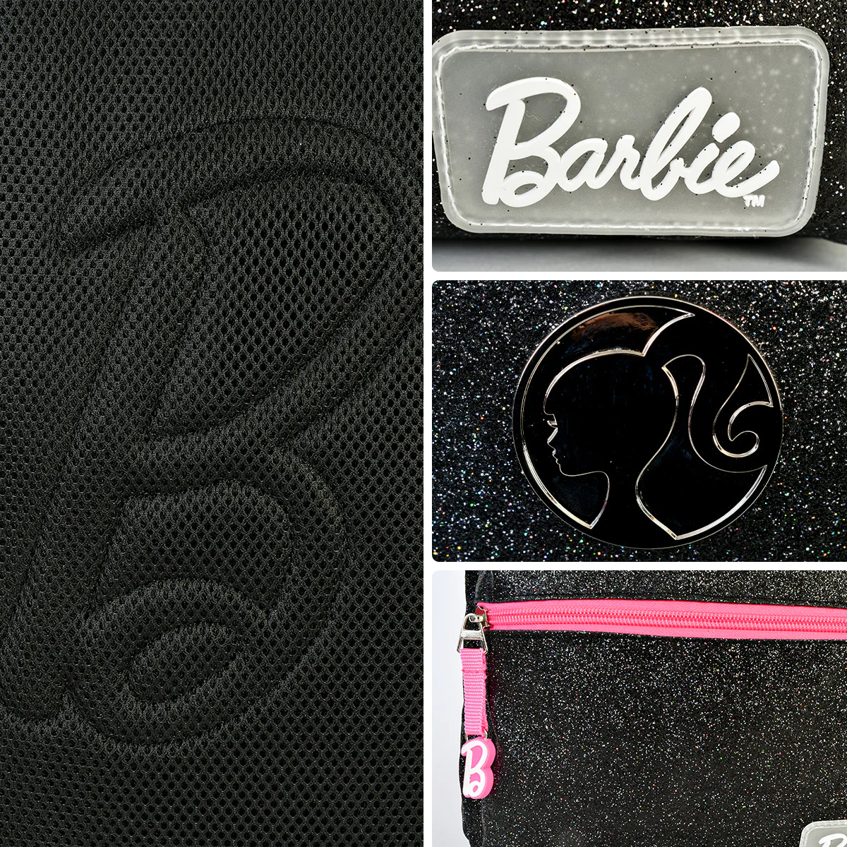 Foto 9 pulgar | Mochila Backpack Barbie Negra con Brillos Brillante