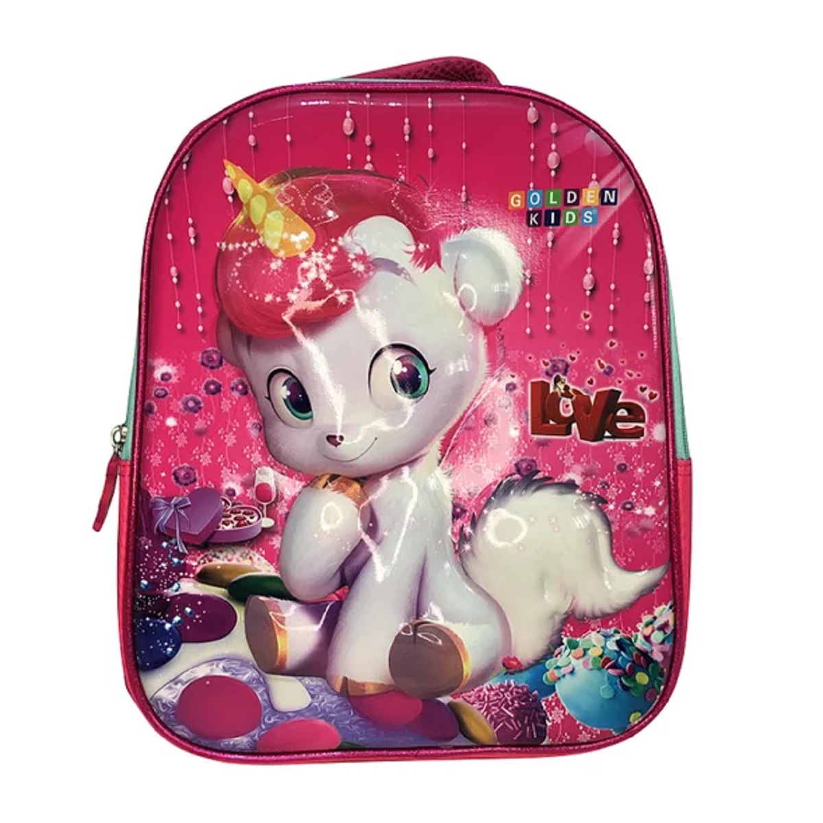 Foto 2 pulgar | Mochila Preescolar 3d Golden Kids Rosa