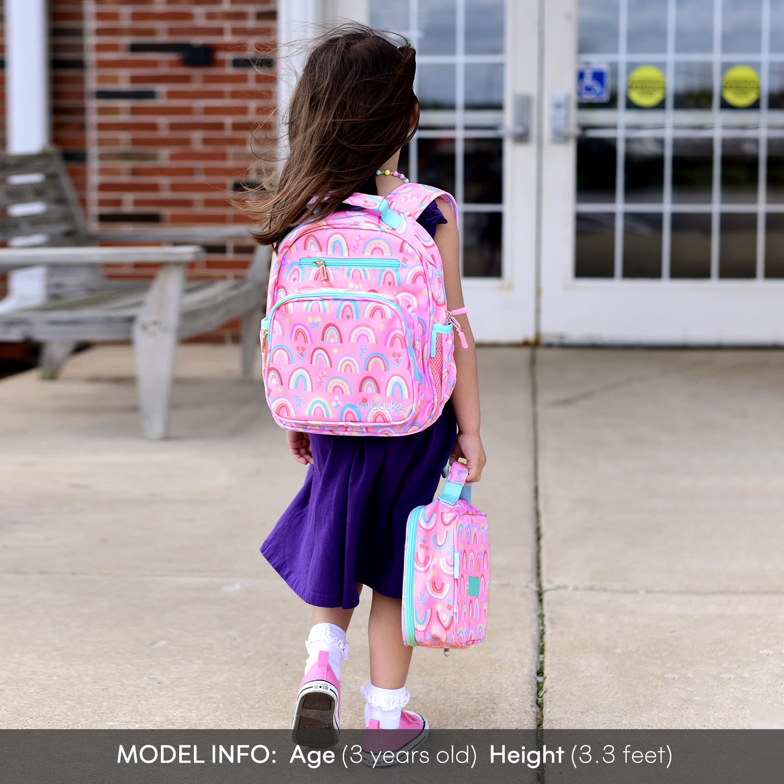 Foto 7 | Venta Internacional - Mochila Escolar Mibasies Rosa para Niña