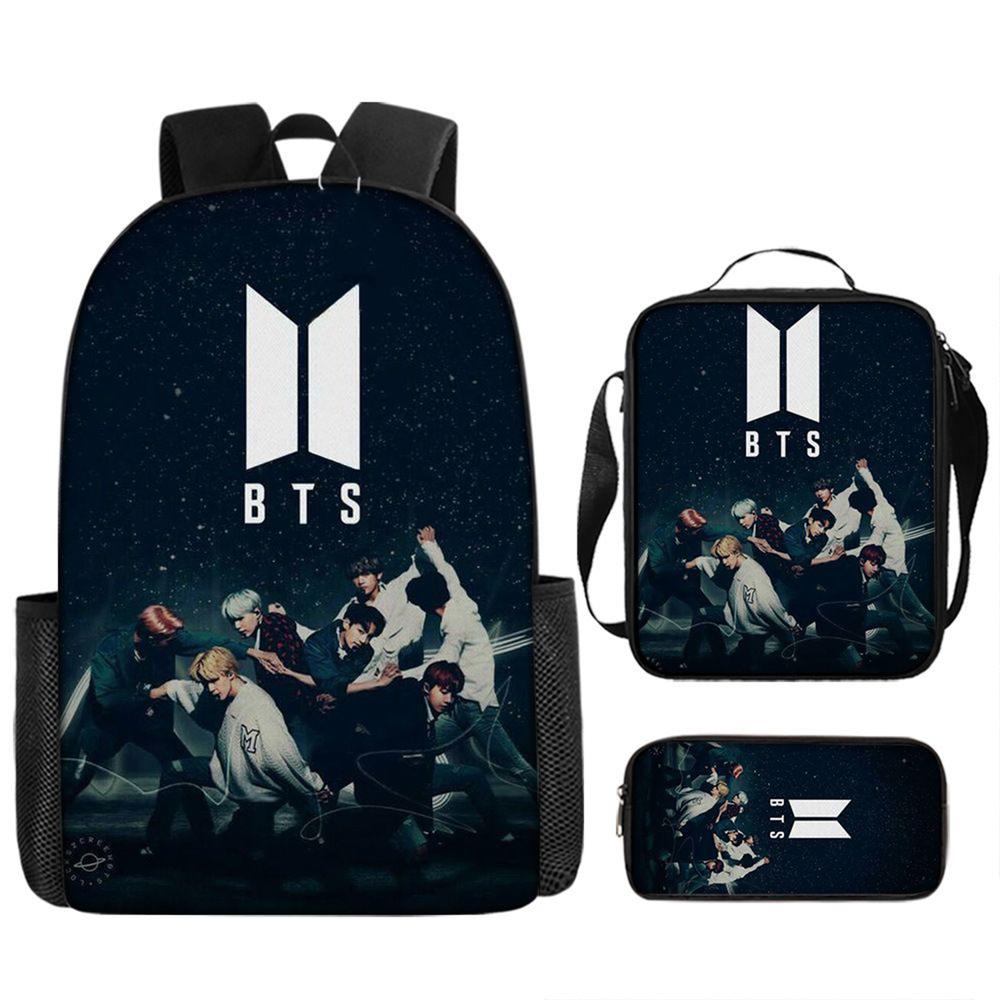 Mochila de bts negra sale