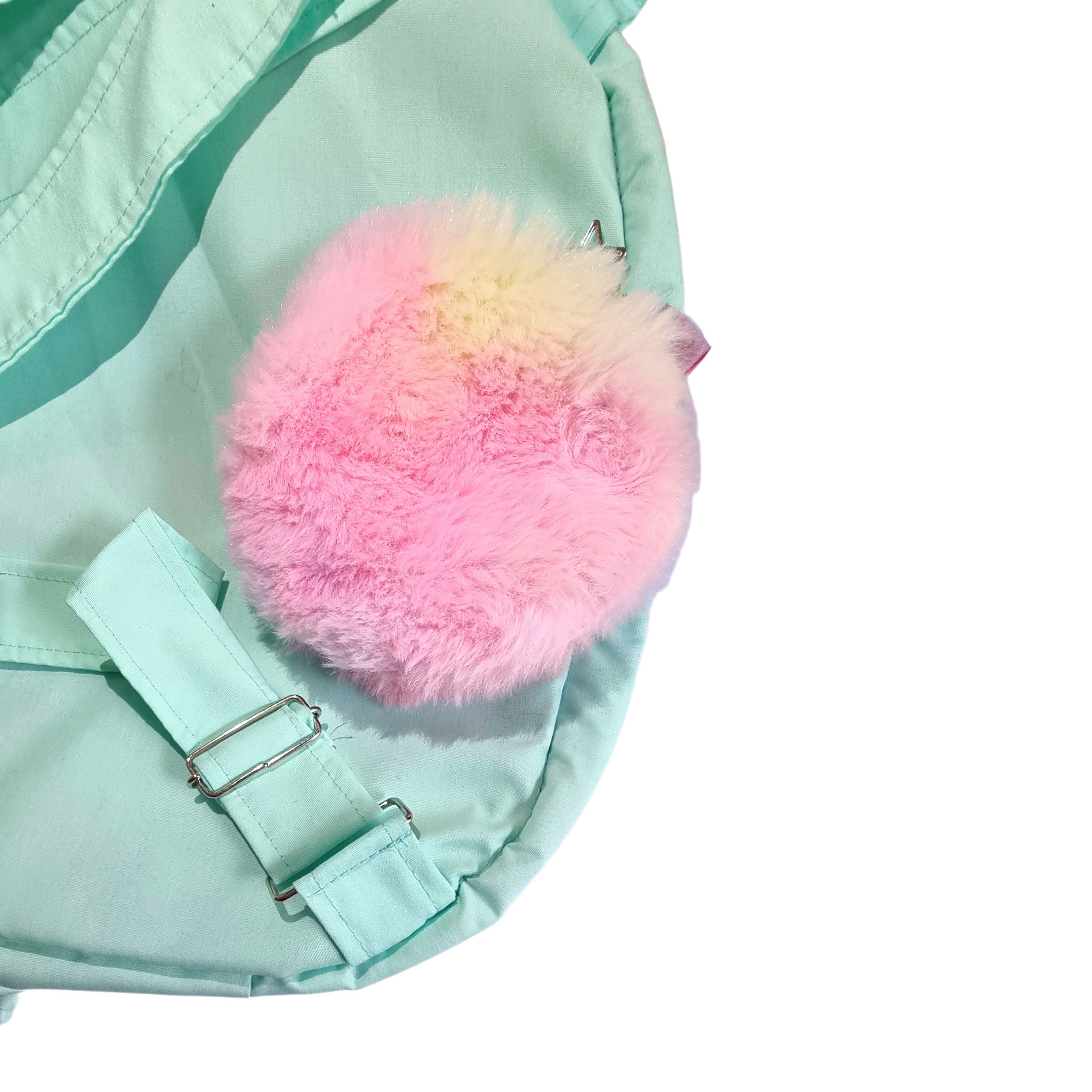 Foto 7 pulgar | Mochila Bolso Con Forma Conejo Kawaii - Grande Porta Laptop Con Monedero De Peluche Y Correas Ajustables