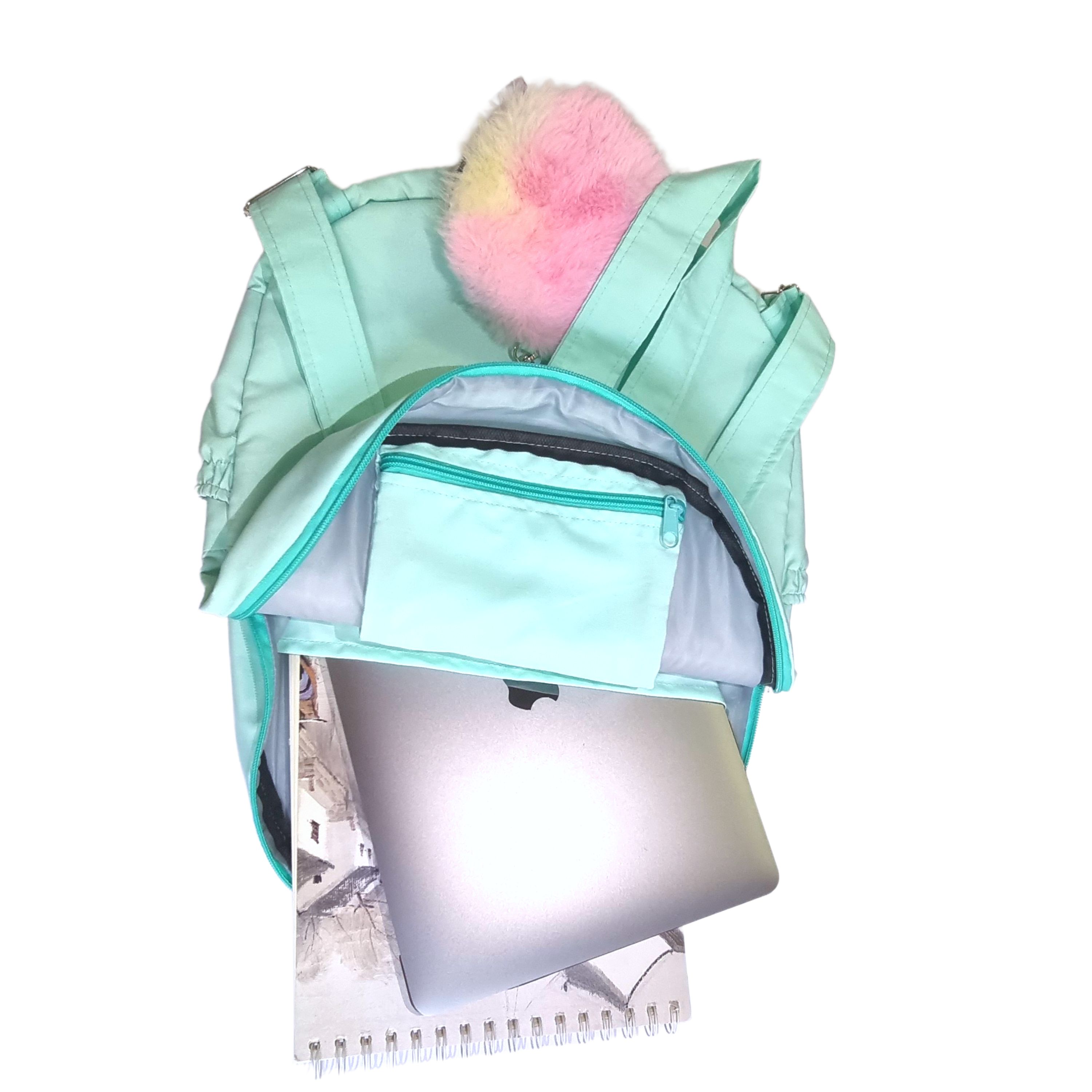 Foto 7 | Mochila Bolso Con Forma Conejo Kawaii - Grande Porta Laptop Con Monedero De Peluche Y Correas Ajustables