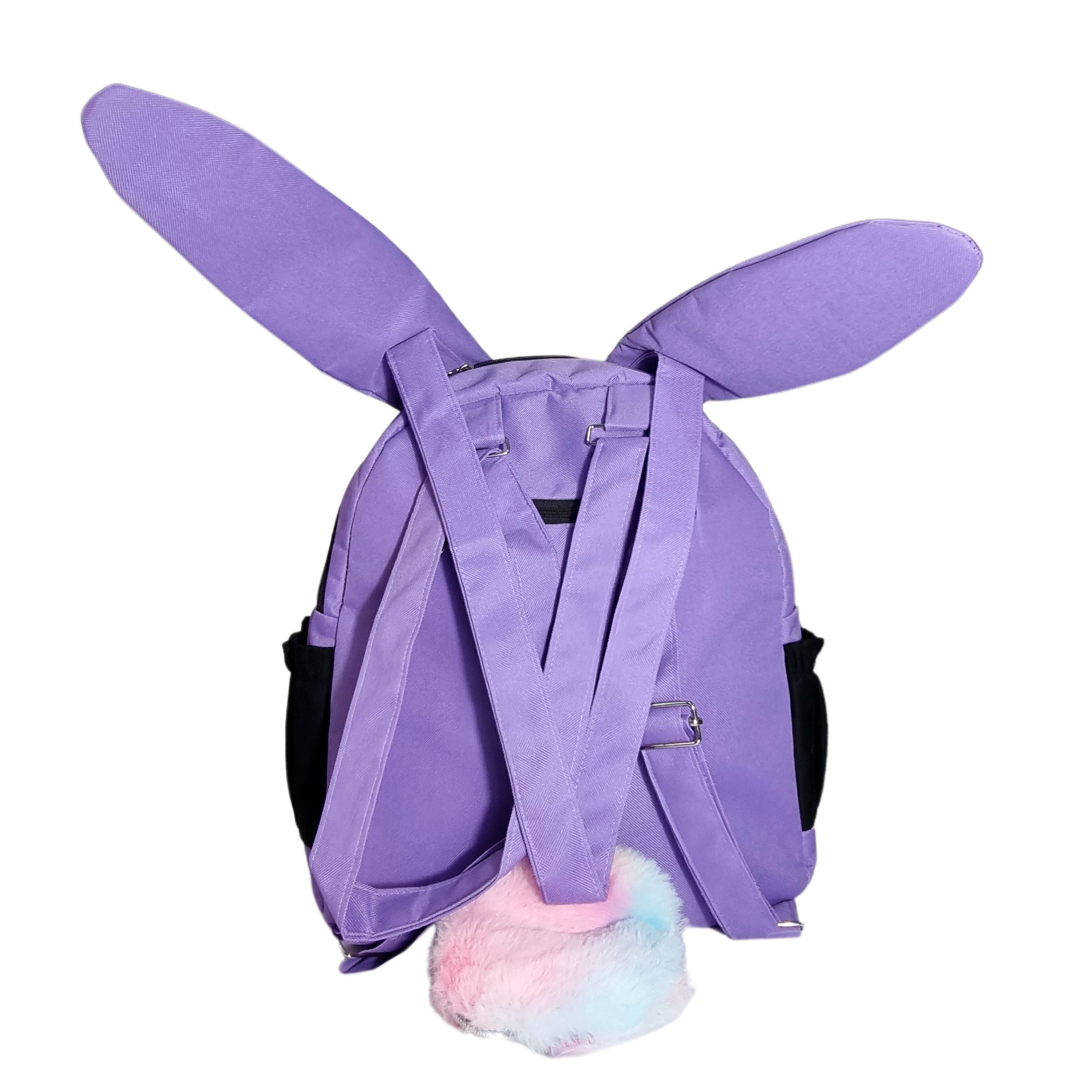 Foto 6 pulgar | Mochila Bolso Con Forma Conejo Kawaii - Grande Porta Laptop Con Monedero De Peluche Y Correas Ajustables