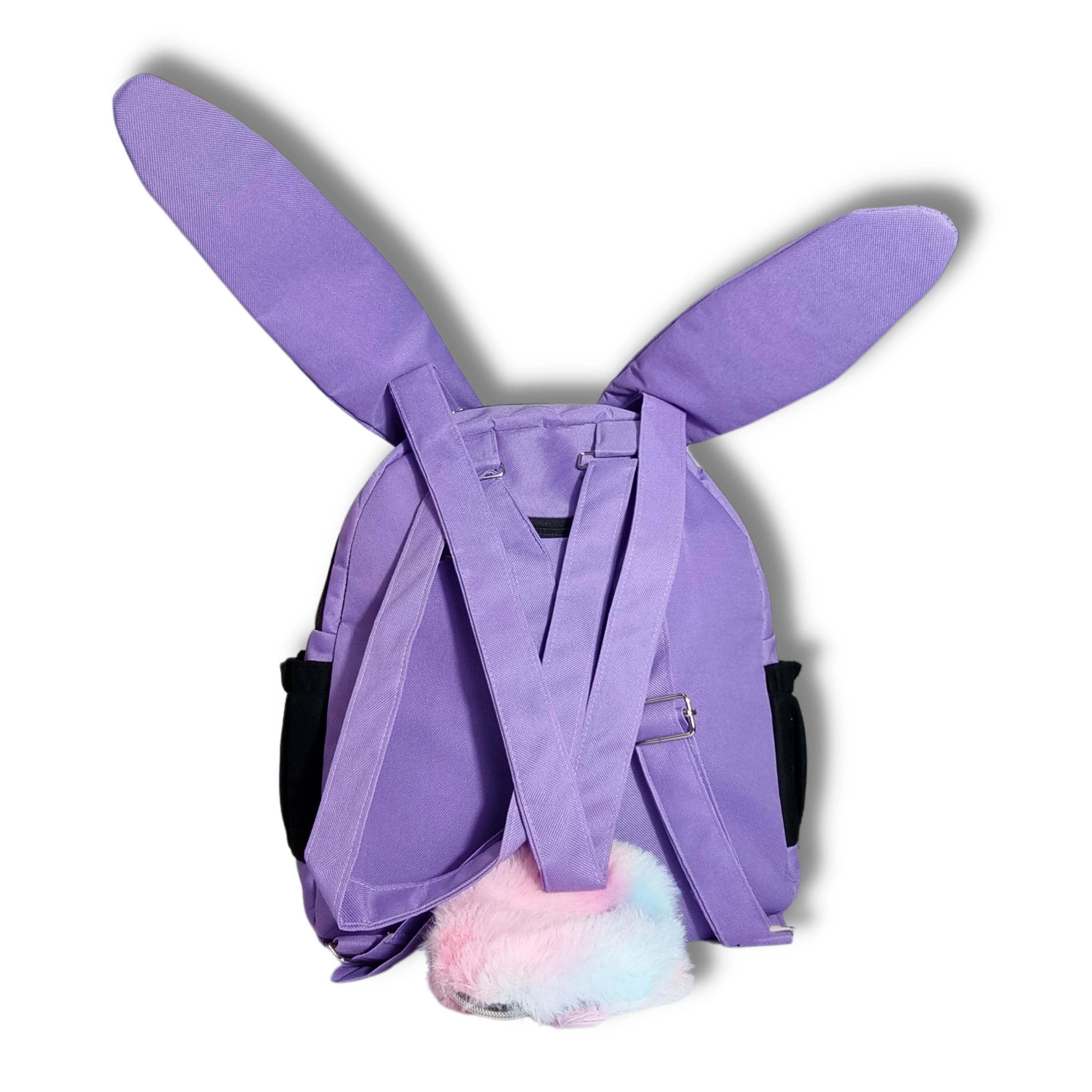 Foto 8 pulgar | Mochila Bolso Con Forma Conejo Kawaii - Grande Porta Laptop Con Monedero De Peluche Y Correas Ajustables