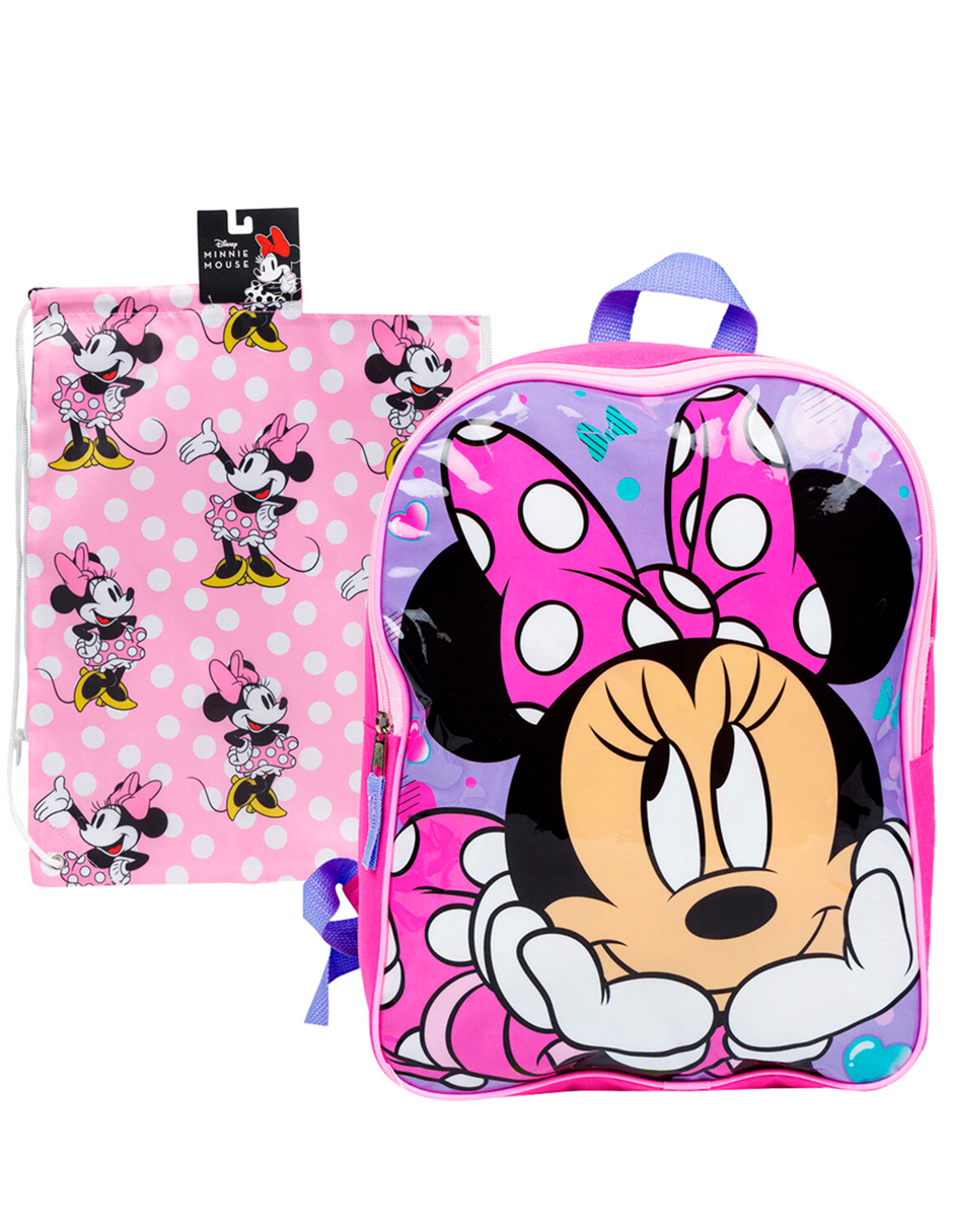 Set de Mochila Infantil con Morral Minnie Mouse