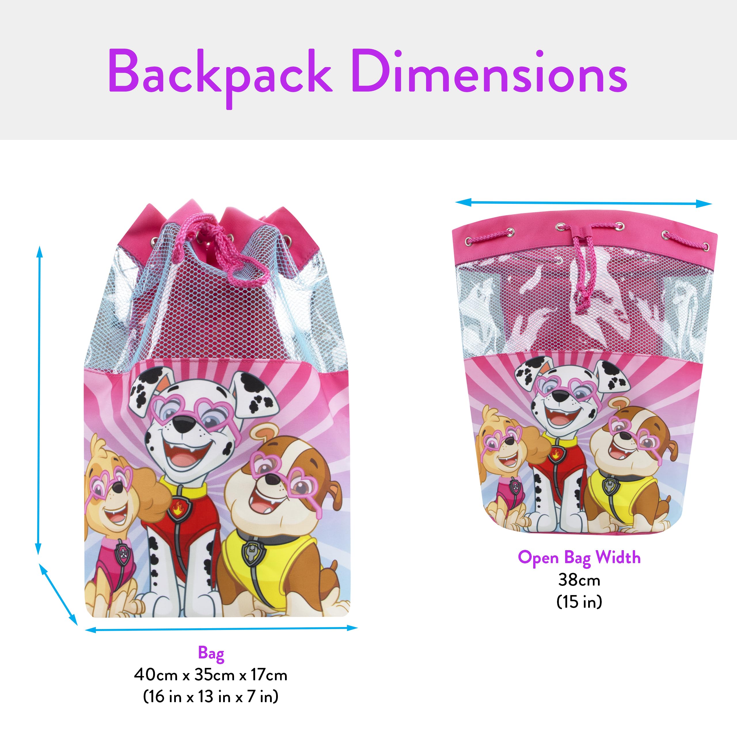 Foto 6 pulgar | Bolsa de Natación con Cordón Paw Patrol Rosa para Niña - Venta Internacional