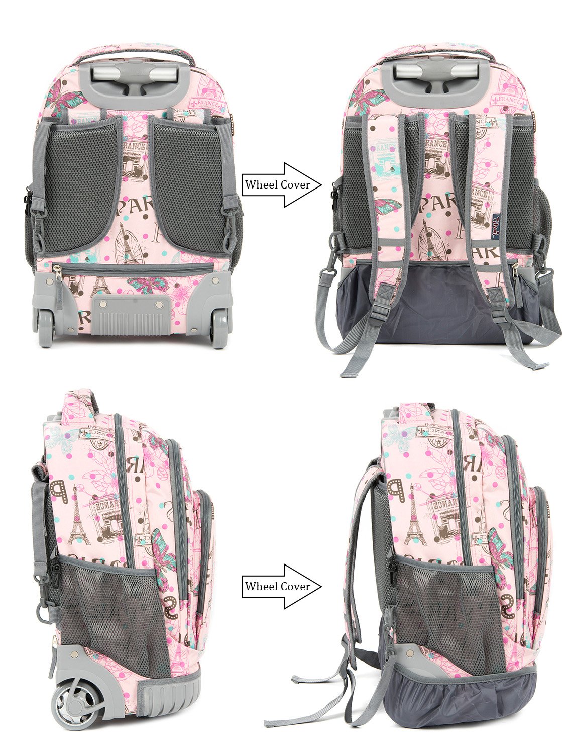 Foto 5 pulgar | Mochila con Ruedas Tilami Kids 45 cm Rosa - Venta Internacional