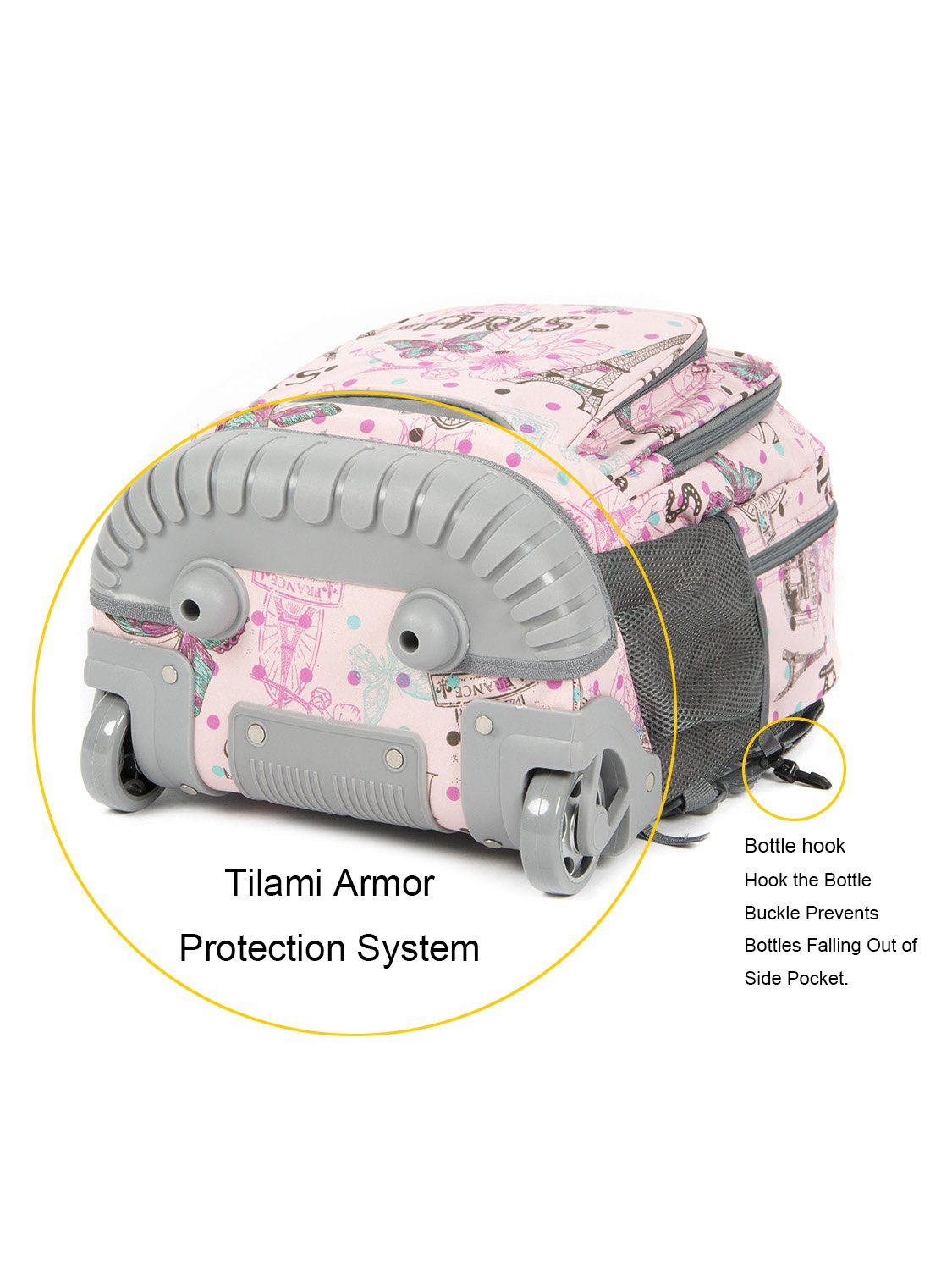 Foto 6 pulgar | Mochila con Ruedas Tilami Kids 45 cm Rosa - Venta Internacional